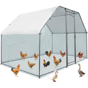 imageOutvita Chicken Coop 65 x 10 FT Large Metal Chicken House Poultry Habitat Cage with Waterproof Cover Walkin Chicken Run Pen for Small Animals Yard Farm Patio6510 FT