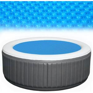 imageOutvita Solar Pool Cover 8 Mil Blue Heavy Duty Rectangle Solar Blanket Heaters for AboveGround and InGround Pools9 x 1821 Round