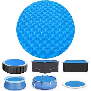 imageOutvita Solar Pool Cover 8 Mil Blue Heavy Duty Rectangle Solar Blanket Heaters for AboveGround and InGround Pools9 x 1824 Round