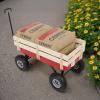 imageOutvita AllTerrain Cargo Wagon with 10 Air Tires Steel Structure Wagon with Removable Wooden Side Panels for Kids Garden and Cargo Up to 220lbs Capacity 38 L x 19 W x 31 H RedRed