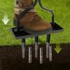 imageOutvita Lawn Aerator Garden Tool with Soil Core Tray 40 Manual Garden Plug Aerator for Grass Aeration Yard Aerators with Cleaning Tool for Compacted Soil Lawn Care BlackBlack