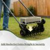 imageOutvita Lawn Aerator Garden Tool with Soil Core Tray 40 Manual Garden Plug Aerator for Grass Aeration Yard Aerators with Cleaning Tool for Compacted Soil Lawn Care BlackBlack