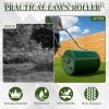 imageOutvita Lawn Roller 8 Gallons Water and Sand Filled Garden Drum Roller with U Shaped Handle Tow beind Sod Roller for Planting SeedingBlack  GreenBlack  Green