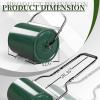 imageOutvita Lawn Roller 8 Gallons Water and Sand Filled Garden Drum Roller with U Shaped Handle Tow beind Sod Roller for Planting SeedingBlack  GreenBlack  Green