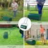 imageOutvita Lawn Roller 8 Gallons Water and Sand Filled Garden Drum Roller with U Shaped Handle Tow beind Sod Roller for Planting SeedingBlack  GreenGreen