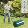 imageOutvita Lawn Roller 8 Gallons Water and Sand Filled Garden Drum Roller with U Shaped Handle Tow beind Sod Roller for Planting SeedingBlack  GreenGreen