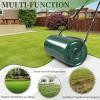 imageOutvita Lawn Roller 8 Gallons Water and Sand Filled Garden Drum Roller with U Shaped Handle Tow beind Sod Roller for Planting SeedingBlack  GreenGreen  Black