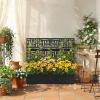 imageOutvita Metal Planter Box with Trellis 44 x 24 x 9 Raised Garden Bed with Drainage Holes for Climbing Plants Vegetables Vines Privacy Planters for Patio BlackBlack
