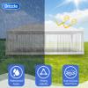 imageOutvita Outdoor Party Tent with Screen 10x20ft Canopy Shelter with Netting Side Walls and 2pcs Doors for Event Yard Patio BBQ Picnic Parties White10x20FT
