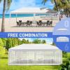 imageOutvita Outdoor Party Tent with Screen 10x20ft Canopy Shelter with Netting Side Walls and 2pcs Doors for Event Yard Patio BBQ Picnic Parties White10x20FT