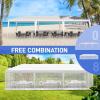 imageOutvita Outdoor Party Tent with Screen 10x20ft Canopy Shelter with Netting Side Walls and 2pcs Doors for Event Yard Patio BBQ Picnic Parties White10x30FT