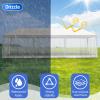imageOutvita Outdoor Party Tent with Screen 10x20ft Canopy Shelter with Netting Side Walls and 2pcs Doors for Event Yard Patio BBQ Picnic Parties White10x30FT