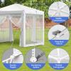 imageOutvita Outdoor Party Tent with Screen 10x20ft Canopy Shelter with Netting Side Walls and 2pcs Doors for Event Yard Patio BBQ Picnic Parties White13x13FT