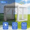 imageOutvita Outdoor Party Tent with Screen 10x20ft Canopy Shelter with Netting Side Walls and 2pcs Doors for Event Yard Patio BBQ Picnic Parties White13x13FT