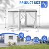 imageOutvita Outdoor Party Tent with Screen 10x20ft Canopy Shelter with Netting Side Walls and 2pcs Doors for Event Yard Patio BBQ Picnic Parties White13x13FT