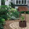 imageOutvita Wooden Planter Wishing Well with Height Adjustable Bucket amp Triangulated Roof for Garden Planter Patio Decoration Yard Ornamental Home Dcor