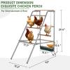 imageOutvita Chicken Coop Roosting Perch Farm Roost Toys for Chicks Chicken Toys for Coop Accessories for Backyard Poultry Easy to Assemble amp Clean42L x 19W x 395H
