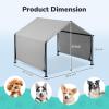 imageOutvita Dog Shade 4x4x33 Dog Tent Outdoor Dog Shelter for Outside Large Dogs Sun Rain Snow Canopy for Big Animal with Waterproof Cover Ground Stake Deep GrayDeep Gray