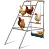 imageOutvita Chicken Coop Roosting Perch Farm Roost Toys for Chicks Chicken Toys for Coop Accessories for Backyard Poultry Easy to Assemble amp Clean42L x 19W x 395H