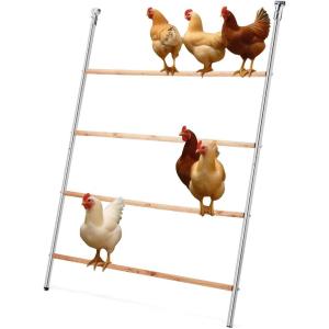 imageOutvita Chicken Coop Roosting Perch Farm Roost Toys for Chicks Chicken Toys for Coop Accessories for Backyard Poultry Easy to Assemble amp Clean55L x 40W