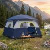 imageOutvita 6 Person Camping Tent with Carry Bag Waterproof Windproof Easy Setup Portable Family Camping Tent with 1 Mesh Door amp 5 Large Mesh Windows 10X9X83inBlue
