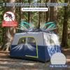imageOutvita 6 Person Camping Tent with Carry Bag Waterproof Windproof Easy Setup Portable Family Camping Tent with 1 Mesh Door amp 5 Large Mesh Windows 10X9X83inBlue