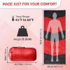imageOutvita Camping Sleeping Bag Cold Weather amp Warm for Adults Big and Tall Lightweight Waterproof Backpacking Camping Gear Equipment for TravelingHikingHotelOutdoor amp IndoorRed