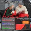 imageOutvita Camping Sleeping Bag Cold Weather amp Warm for Adults Big and Tall Lightweight Waterproof Backpacking Camping Gear Equipment for TravelingHikingHotelOutdoor amp IndoorRed  Black