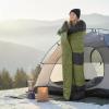 imageOutvita Camping Sleeping Bag Cold Weather amp Warm for Adults Big and Tall Lightweight Waterproof Backpacking Camping Gear Equipment for TravelingHikingHotelOutdoor amp IndoorGreen  Black