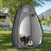 imageOutvita Pop Up Shower Tent Instant Privacy Dressing Changing amp Toilet Tent 74 Portable Outdoor Shelter for Camping Hiking Fishing Picnic Beach with Carry Bag CamouflageGray