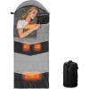 imageOutvita Camping Sleeping Bag Cold Weather amp Warm for Adults Big and Tall Lightweight Waterproof Backpacking Camping Gear Equipment for TravelingHikingHotelOutdoor amp IndoorGray  Black
