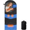 imageOutvita Camping Sleeping Bag Cold Weather amp Warm for Adults Big and Tall Lightweight Waterproof Backpacking Camping Gear Equipment for TravelingHikingHotelOutdoor amp IndoorBlue  Black