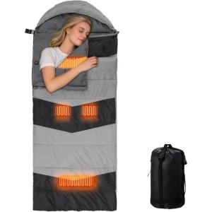 imageOutvita Camping Sleeping Bag Cold Weather amp Warm for Adults Big and Tall Lightweight Waterproof Backpacking Camping Gear Equipment for TravelingHikingHotelOutdoor amp IndoorGray  Black