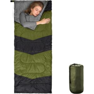 imageOutvita Camping Sleeping Bag Cold Weather amp Warm for Adults Big and Tall Lightweight Waterproof Backpacking Camping Gear Equipment for TravelingHikingHotelOutdoor amp IndoorGreen