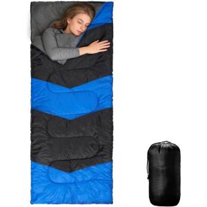 imageOutvita Camping Sleeping Bag Cold Weather amp Warm for Adults Big and Tall Lightweight Waterproof Backpacking Camping Gear Equipment for TravelingHikingHotelOutdoor amp IndoorBlue