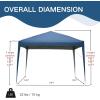 imageOutvita 10x30ft Ez Pop Up Outdoor Canopy Tent Portable Commercial Instant Tent with Carry Bag for Party Wedding Birthday BBQ Events10x10blue