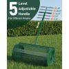 imageOutvita Compost Spreader 24 Wide Peat Moss Spreader with PushTow Handle 5 Heights Adjustable PowderCoated Steel Garden Peat Moss Roller Heavy Duty for Spreading Manure Mulch TopsoilGreen