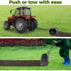 imageOutvita Compost Spreader 24 Wide Peat Moss Spreader with PushTow Handle 5 Heights Adjustable PowderCoated Steel Garden Peat Moss Roller Heavy Duty for Spreading Manure Mulch TopsoilBlack
