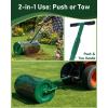 imageOutvita Compost Spreader 24 Wide Peat Moss Spreader with PushTow Handle 5 Heights Adjustable PowderCoated Steel Garden Peat Moss Roller Heavy Duty for Spreading Manure Mulch TopsoilGreen