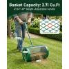 imageOutvita Compost Spreader 24 Wide Peat Moss Spreader with PushTow Handle 5 Heights Adjustable PowderCoated Steel Garden Peat Moss Roller Heavy Duty for Spreading Manure Mulch TopsoilGreen