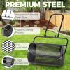imageOutvita Compost Spreader 24 Wide Peat Moss Spreader with PushTow Handle 5 Heights Adjustable PowderCoated Steel Garden Peat Moss Roller Heavy Duty for Spreading Manure Mulch TopsoilBlack