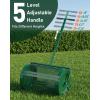 imageOutvita Compost Spreader 24 Wide Peat Moss Spreader with PushTow Handle 5 Heights Adjustable PowderCoated Steel Garden Peat Moss Roller Heavy Duty for Spreading Manure Mulch TopsoilGreen