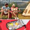 imageOutvita Folding Double Camping Chair wUmbrella Beverage Holder Carrying Bag Cooler Fold Up Table Large Bearing Capacity for Beach Patio Pool Park Outdoor RedRed