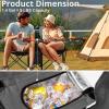 imageOutvita Folding Double Camping Chair wUmbrella Beverage Holder Carrying Bag Cooler Fold Up Table Large Bearing Capacity for Beach Patio Pool Park Outdoor RedBlack