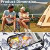 imageOutvita Folding Double Camping Chair wUmbrella Beverage Holder Carrying Bag Cooler Fold Up Table Large Bearing Capacity for Beach Patio Pool Park Outdoor RedShark Pattern