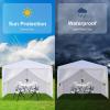 imageOutvita Outdoor Gazebo White Canopy with sidewalls Wedding Party Tent with UV Blocking for Parties Sun Rain Shelter Gazebo Canopy Tent 10x30ft10x10ft