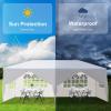 imageOutvita Outdoor Gazebo White Canopy with sidewalls Wedding Party Tent with UV Blocking for Parties Sun Rain Shelter Gazebo Canopy Tent 10x30ft10x20ft