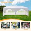 imageOutvita Outdoor Gazebo White Canopy with sidewalls Wedding Party Tent with UV Blocking for Parties Sun Rain Shelter Gazebo Canopy Tent 10x30ft10x20ft