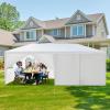 imageOutvita Outdoor Gazebo White Canopy with sidewalls Wedding Party Tent with UV Blocking for Parties Sun Rain Shelter Gazebo Canopy Tent 10x30ft10x20ft