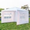 imageOutvita Outdoor Gazebo White Canopy with sidewalls Wedding Party Tent with UV Blocking for Parties Sun Rain Shelter Gazebo Canopy Tent 10x30ft10x10ft